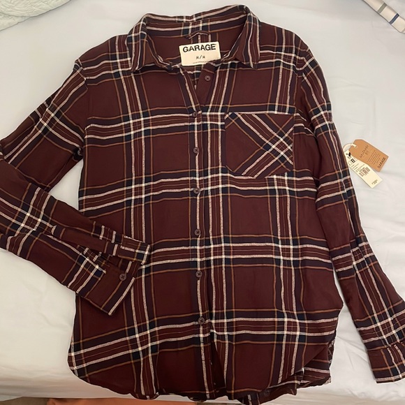 NEW burgundy flannel - Picture 1 of 4
